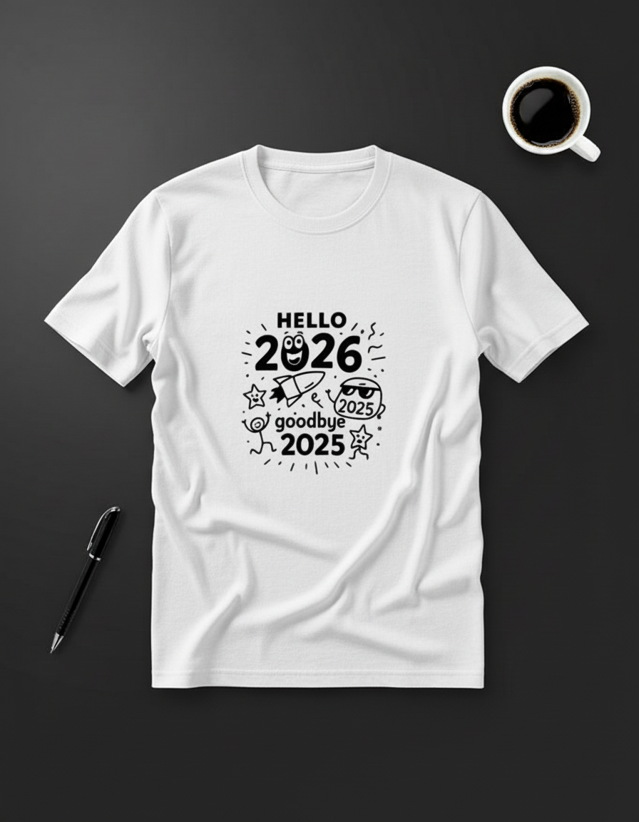 New Year Printed Unisex T-shirt